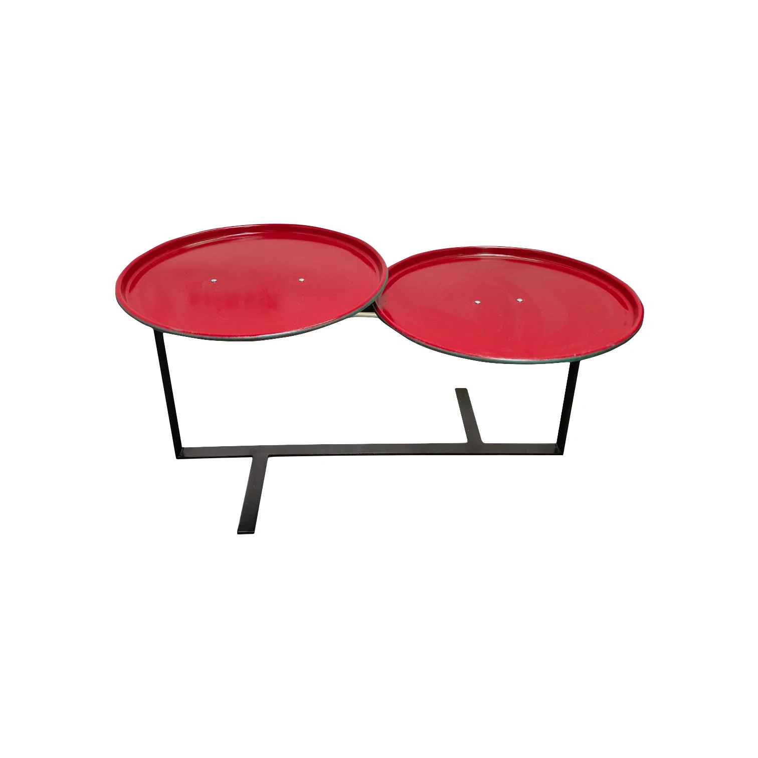 Bijzettafel van olievat deksels - Image 5