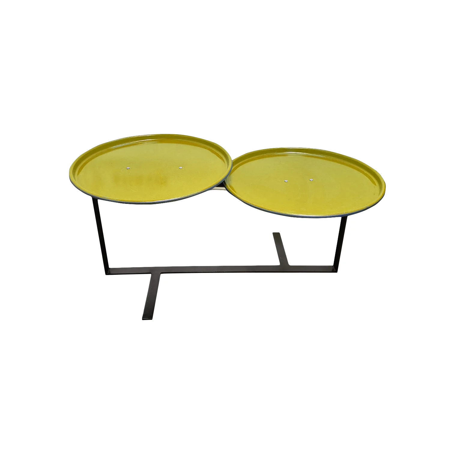 Bijzettafel van olievat deksels - Image 4