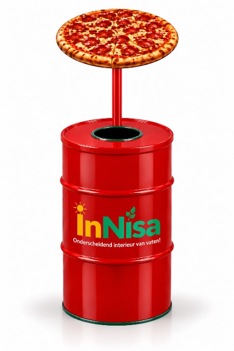 6 Afvalvat met reclame-elementen